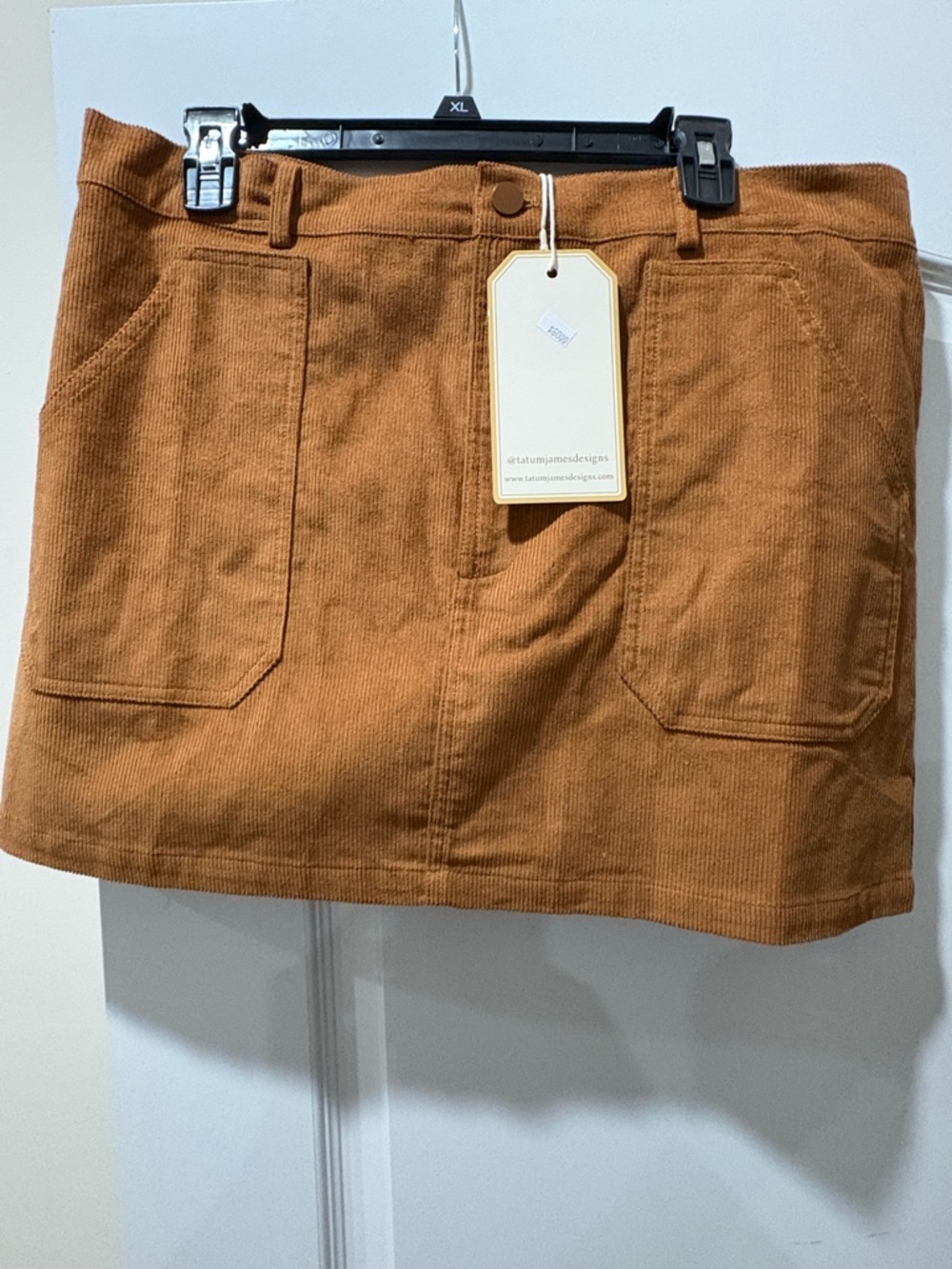 Corduroy Mini skort in Rust Brown - Tatum James/boutique